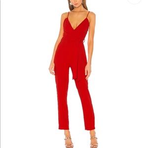 Kelli Jumpsuit in Red by NBD XS